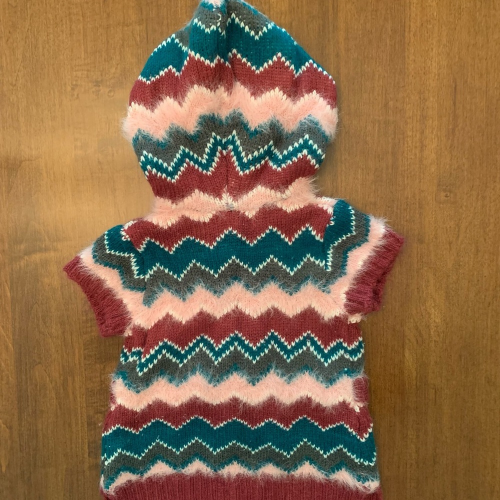 Toddler Girls Chevron Hoodie Cardigan - Picture 3 of 5